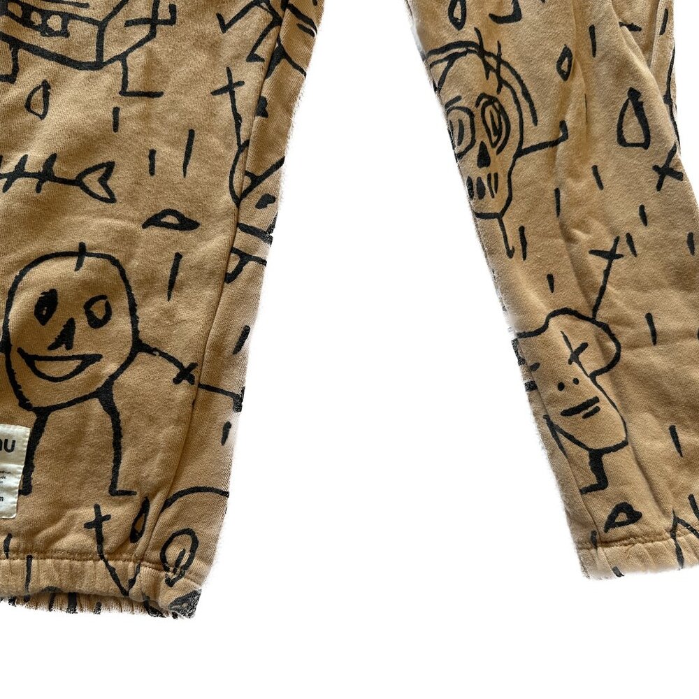 Nununu Kids Goofy Skull Print Sweatpants Joggers in Mocha size 6 7 - Picture 7 of 15